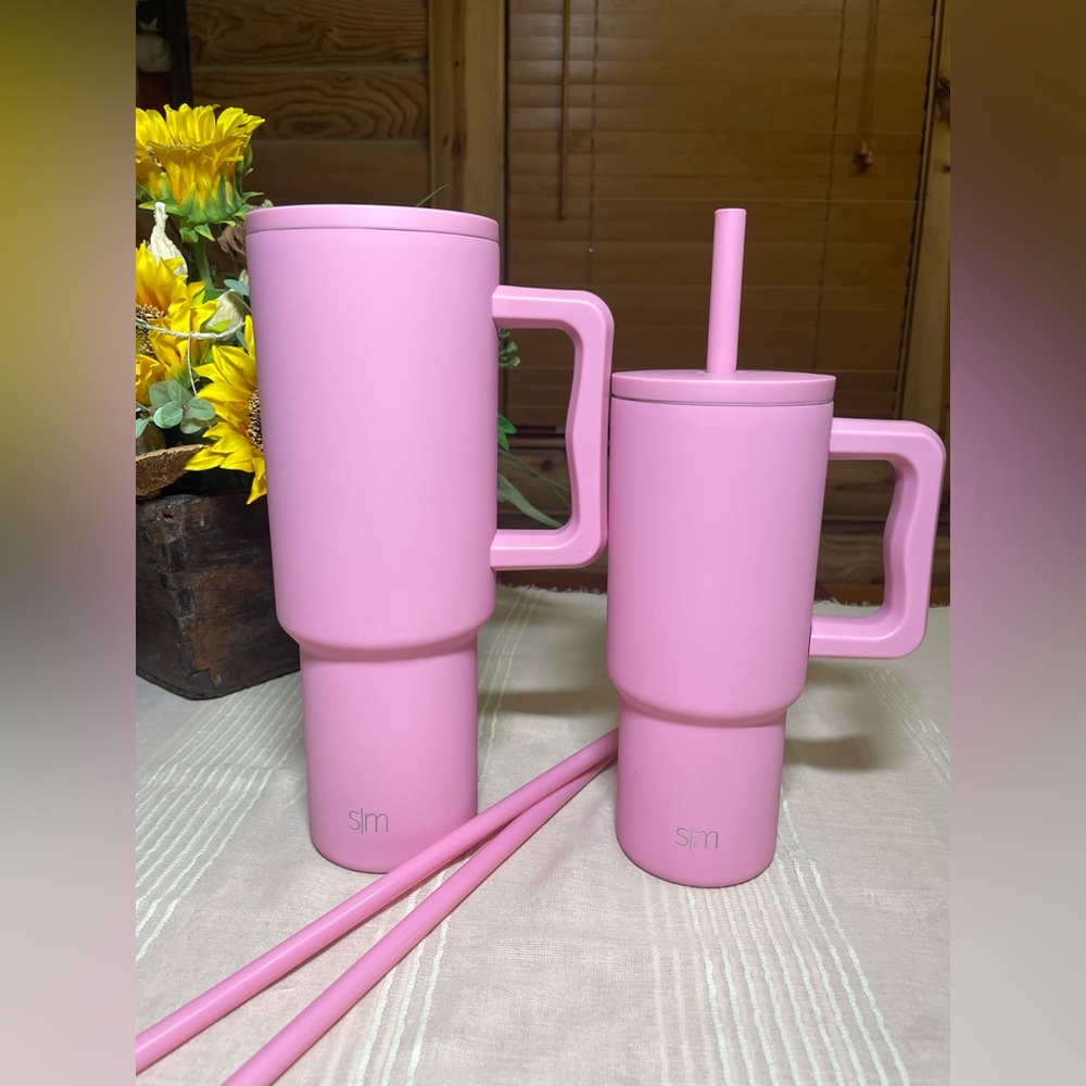 CHIFFON PINK Simple Modern MOMMY & ME 24oz & 40oz Tumblers * SOFT TOUCH